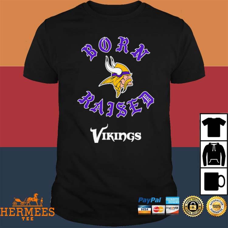 Minnesota Vikings Born x Raised Unisex Pullover Hoodie - Purple