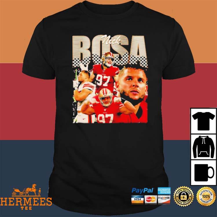 Nick Bosa Vintage Shirt, Trending Short Sleeve Tee Tops