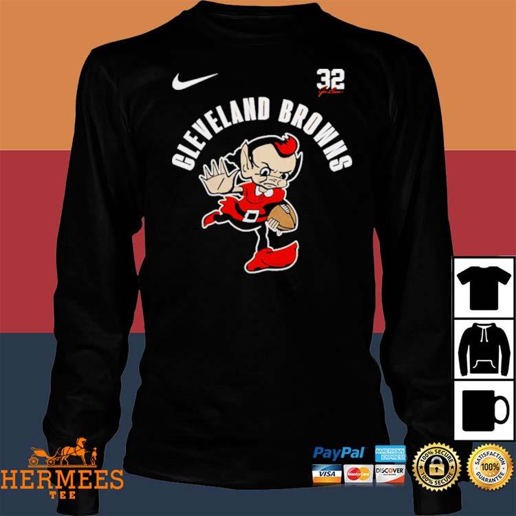 Official Nike Cleveland browns 32 signature T-shirt, hoodie, tank top,  sweater and long sleeve t-shirt