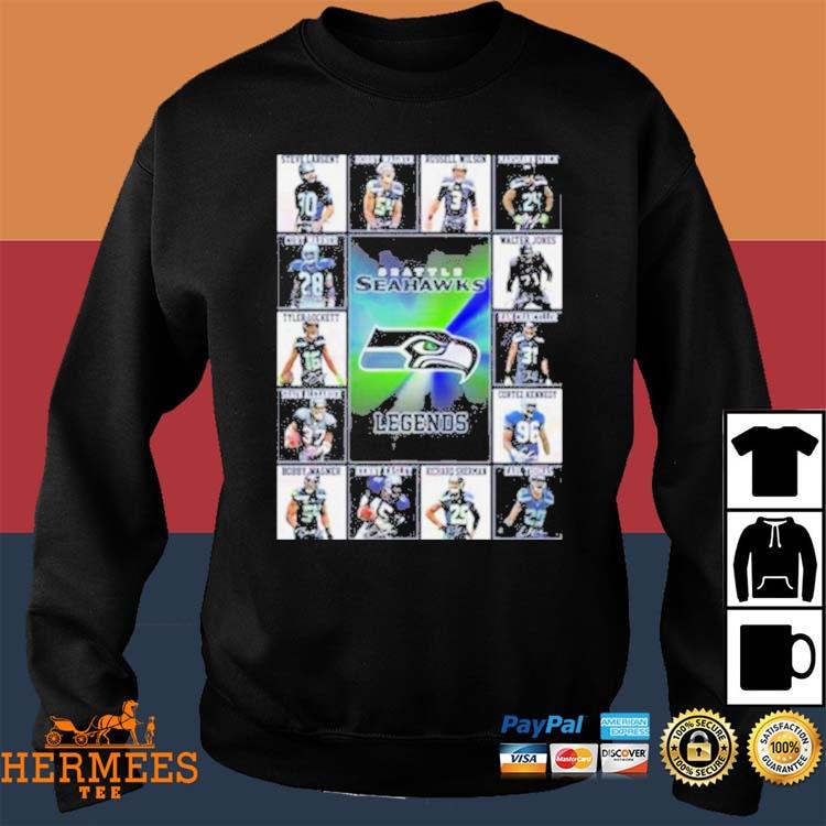 Seattle Seahawks Legends Players Signatures 2023 T-shirt,Sweater, Hoodie,  And Long Sleeved, Ladies, Tank Top