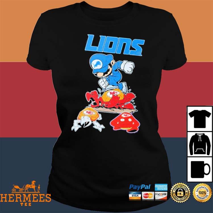 Super Mario Detroit Lions Shirt, hoodie, longsleeve, sweatshirt, v-neck tee