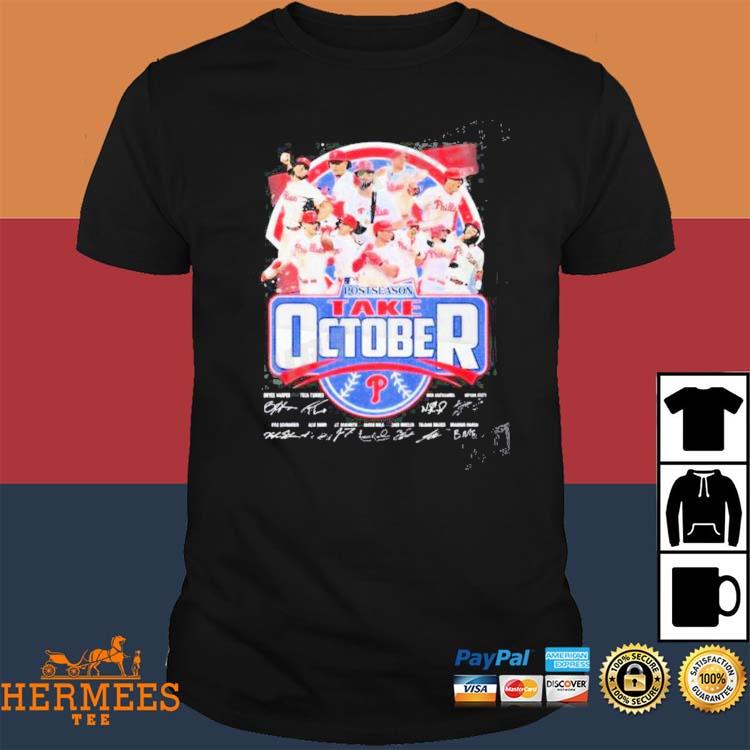 Philadelphia Phillies Back To Red October 2023 Postseason Signatures Shirt,  hoodie, sweater, long sleeve and tank top