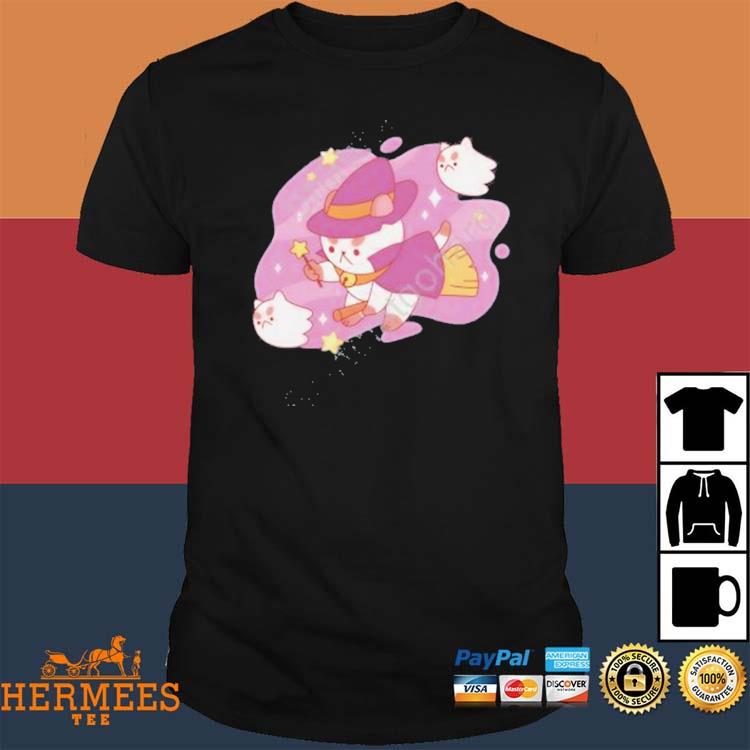Official Bee And Puppycat Merch Witchy Puppycat Halloween Shirt