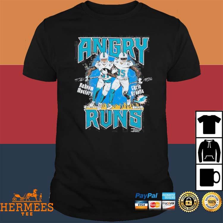 Official Homage Angry Runs Dolphins Mostert And Brooks Shirt