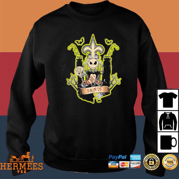 New Orleans Saints Jack Skellington The Night Before Happy Halloween Shirt,  hoodie, sweater, long sleeve and tank top