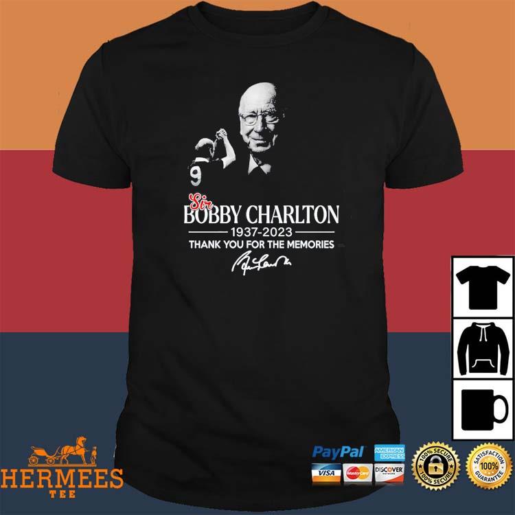 Official Thank You For The Memories Sir Bobby Charlton 1937 – 2023 Shirt
