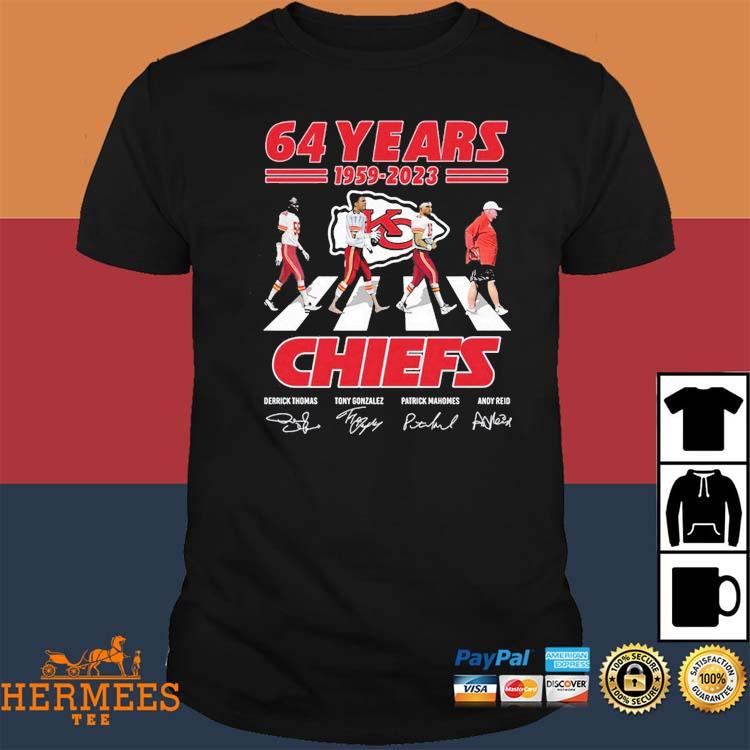 64 years 1959 2023 Kansas city Chiefs thank you for the memories shirt,  hoodie, sweater, long sleeve and tank top